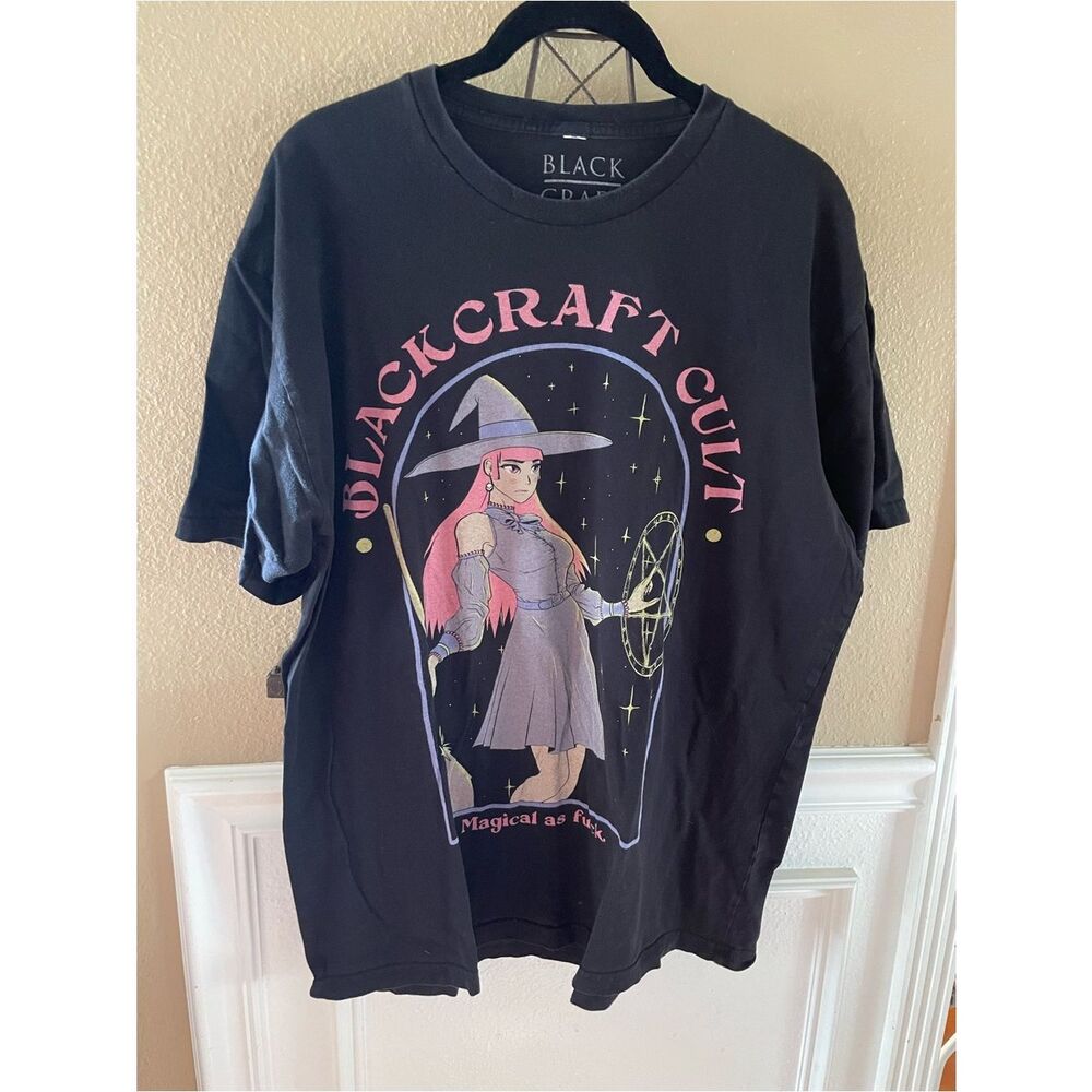 Blackcraft Cult Witch Graphic Tee - Black with Pink Accents Magical As Fuc$ - Picture 14 of 14